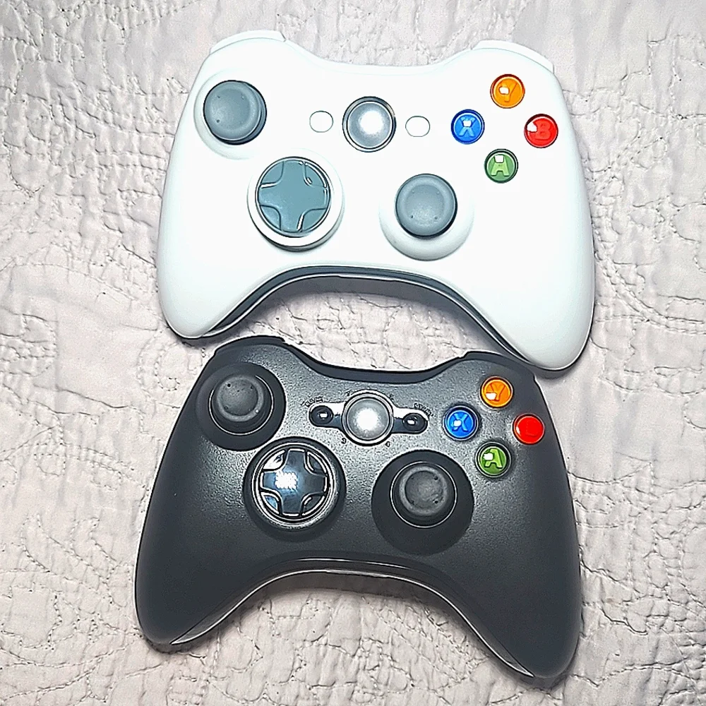 2 Cordless Than The Price Of One. New Xbox 360 wireless controllers 1 Blk 1 Wte